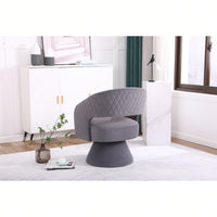 Round Barrel Chair In Fabric For Living Room Bedroom