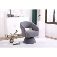 Round Barrel Chair In Fabric For Living Room Bedroom