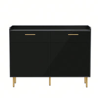 Stylish Modern Storage Cabinet with Drawers and Doors for Living Room or Study Durable MDF Construction Easy Assembly