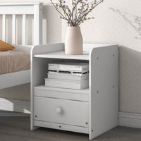 Twin Bed With Headboard And Footboard For Kids, Teens, Adults,With A Nightstand