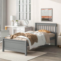 Twin Bed With Headboard And Footboard For Kids, Teens, Adults,With A Nightstand