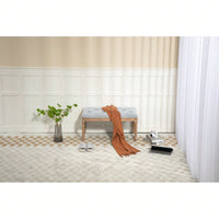 32" French Vintage Bedroom Bench Upholstered Dining Benches, Fabric End Of Bed Bench For Bedroom Dining Room Living Room Entryway