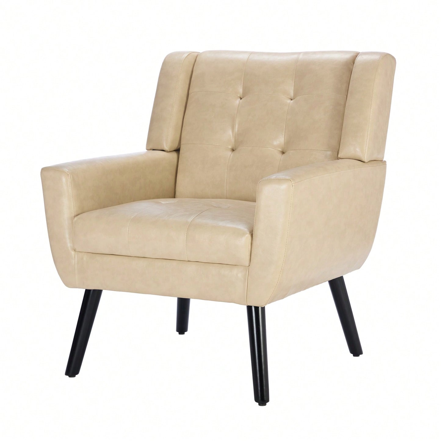 Soft Teddy Material Ergonomics Accent Chair Living Room Chair Bedroom Chair Home Chair With Black Legs For Indoor Home