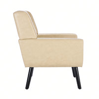 Soft Teddy Material Ergonomics Accent Chair Living Room Chair Bedroom Chair Home Chair With Black Legs For Indoor Home