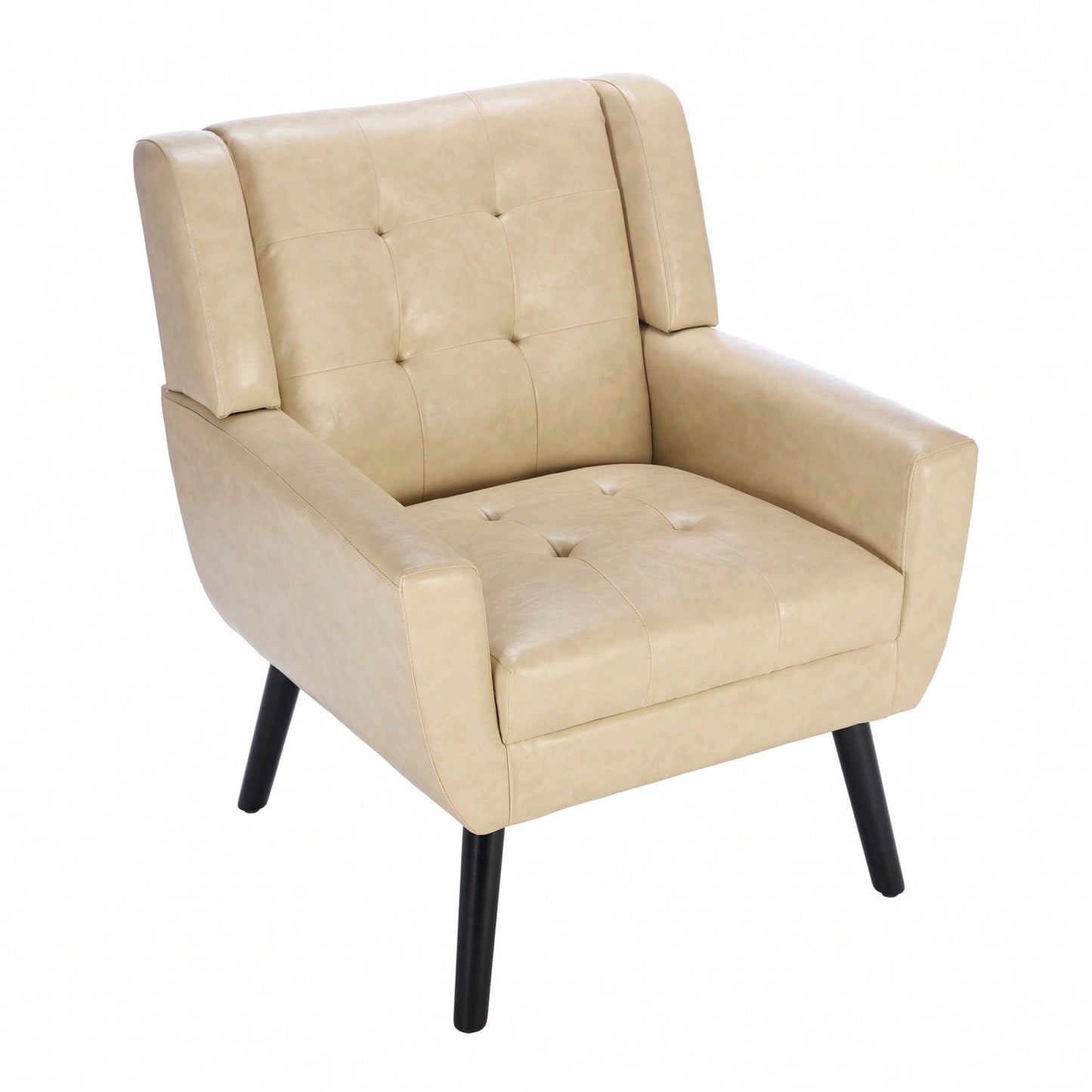 Soft Teddy Material Ergonomics Accent Chair Living Room Chair Bedroom Chair Home Chair With Black Legs For Indoor Home