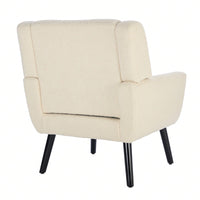 Soft Teddy Material Ergonomics Accent Chair Living Room Chair Bedroom Chair Home Chair With Black Legs For Indoor Home