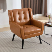 Soft Teddy Material Ergonomics Accent Chair Living Room Chair Bedroom Chair Home Chair With Black Legs For Indoor Home