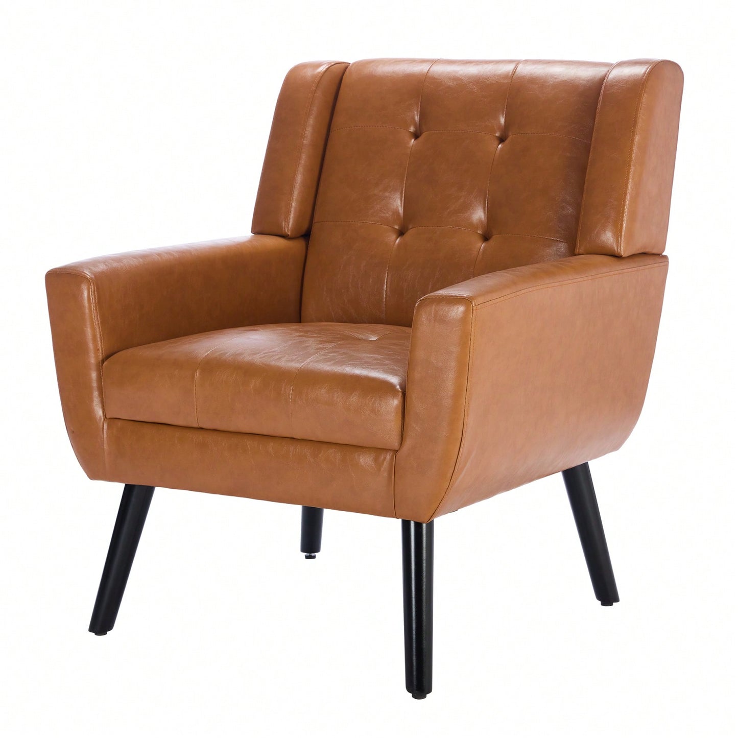 Soft Teddy Material Ergonomics Accent Chair Living Room Chair Bedroom Chair Home Chair With Black Legs For Indoor Home