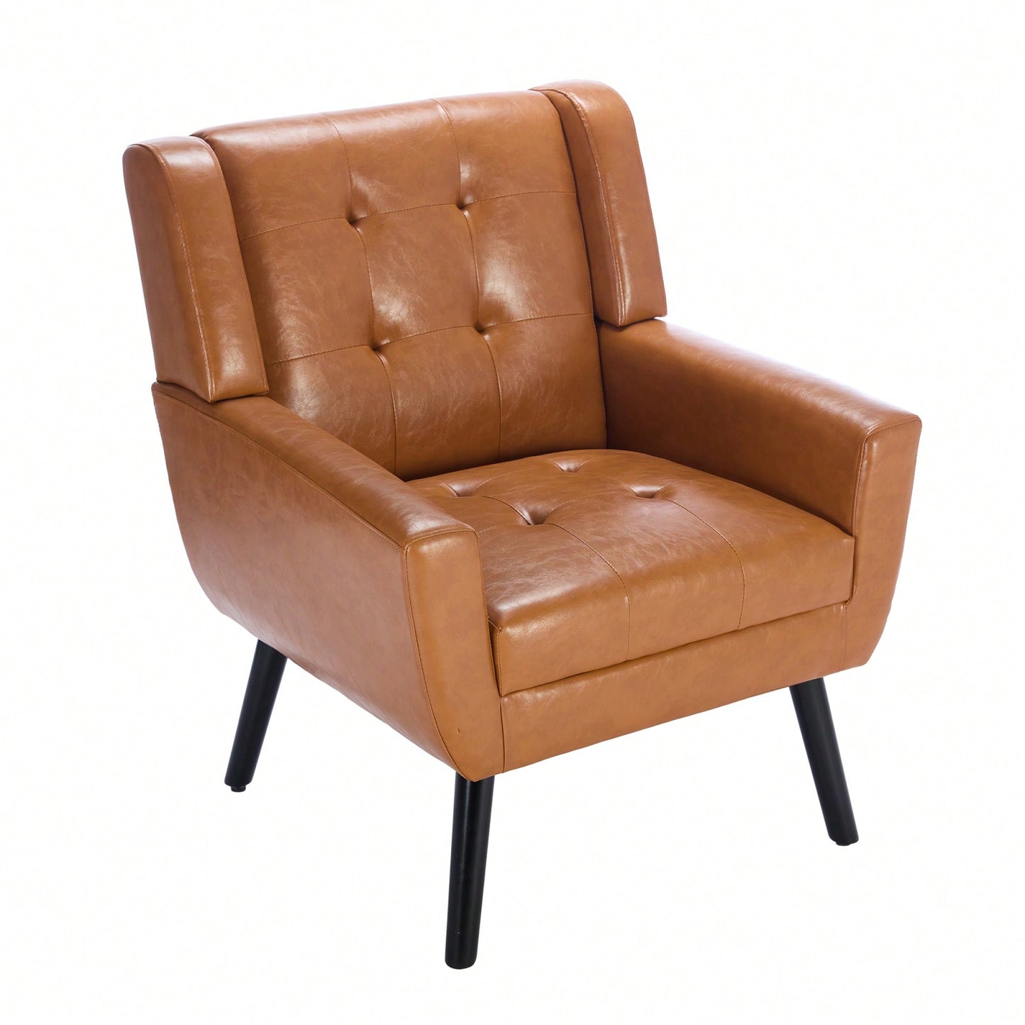 Soft Teddy Material Ergonomics Accent Chair Living Room Chair Bedroom Chair Home Chair With Black Legs For Indoor Home