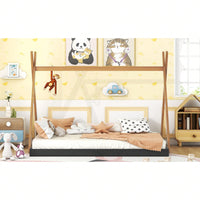 Full Size Tent Floor Bed With Triangle Structure