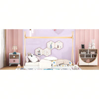 Full Size Tent Floor Bed With Triangle Structure