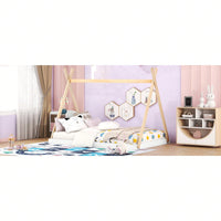 Full Size Tent Floor Bed With Triangle Structure