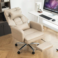 Ergonomic High Back Office Chair with Lumbar Support and Headrest 155° Recline Comfortable Boss Chair