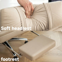 Ergonomic High Back Office Chair with Lumbar Support and Headrest 155° Recline Comfortable Boss Chair