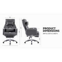 Ergonomic High Back Office Chair with Lumbar Support and Headrest 155° Recline Comfortable Boss Chair