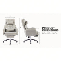 Ergonomic High Back Office Chair with Lumbar Support and Headrest 155° Recline Comfortable Boss Chair