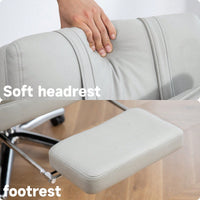 Ergonomic High Back Office Chair with Lumbar Support and Headrest 155° Recline Comfortable Boss Chair