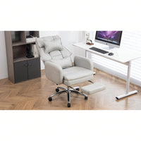 Ergonomic High Back Office Chair with Lumbar Support and Headrest 155° Recline Comfortable Boss Chair