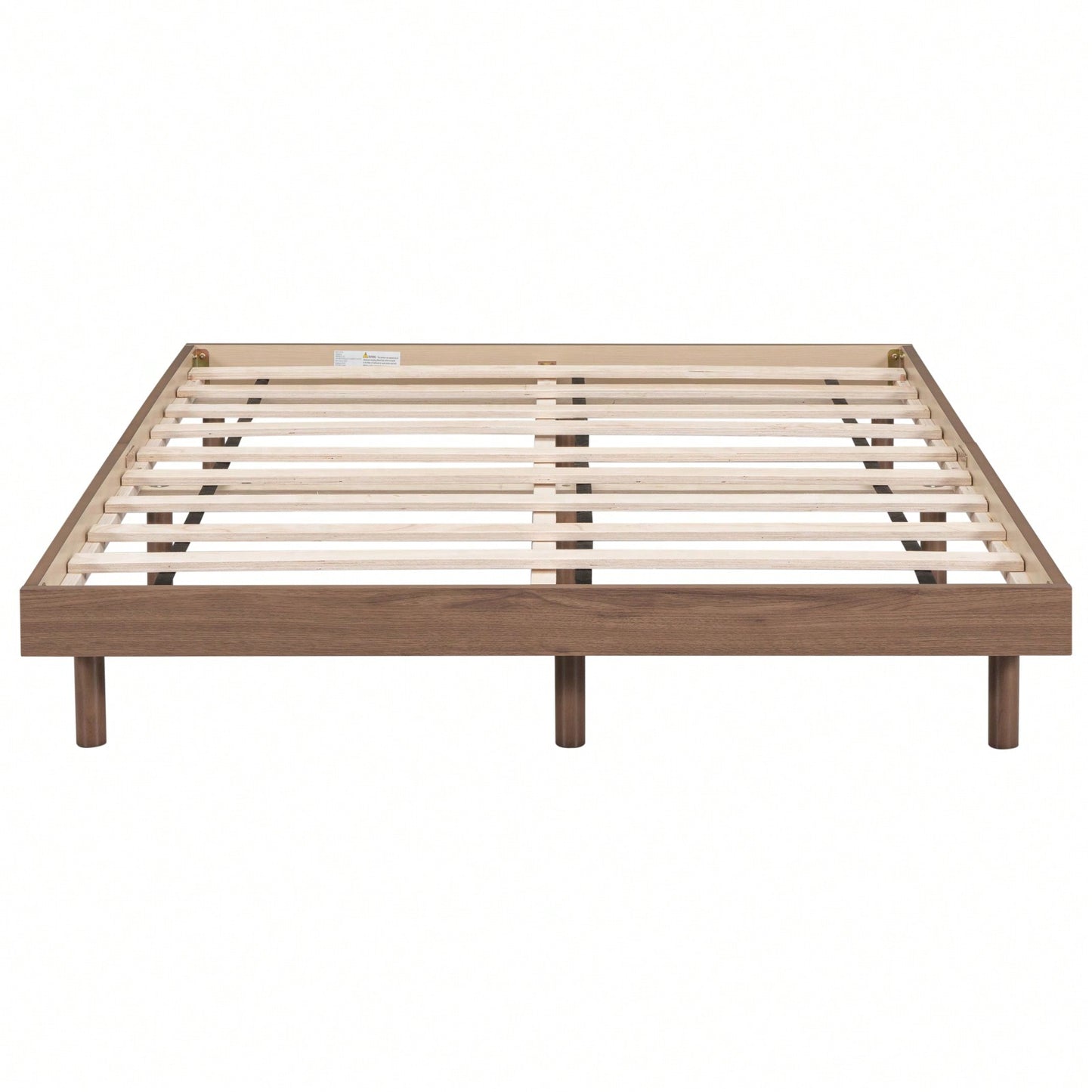 Modern Full Floating Platform Bed Frame With Wood Slat Support, No Box Spring Needed, Easy Assembly, Queen Size