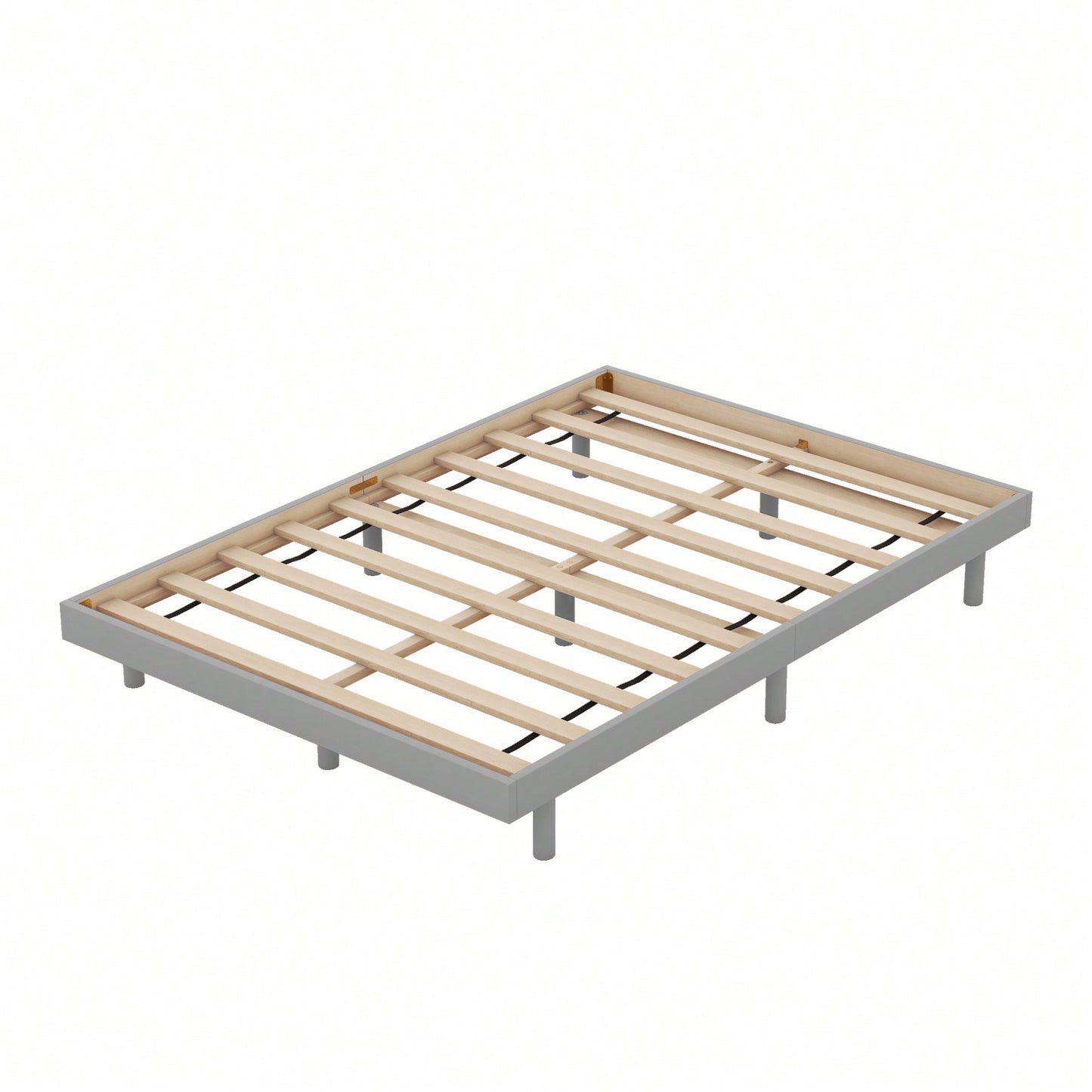 Modern Full Floating Platform Bed Frame With Wood Slat Support, No Box Spring Needed, Easy Assembly, Queen Size