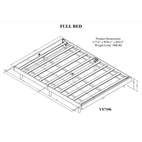 Modern Full Floating Platform Bed Frame With Wood Slat Support, No Box Spring Needed, Easy Assembly, Queen Size