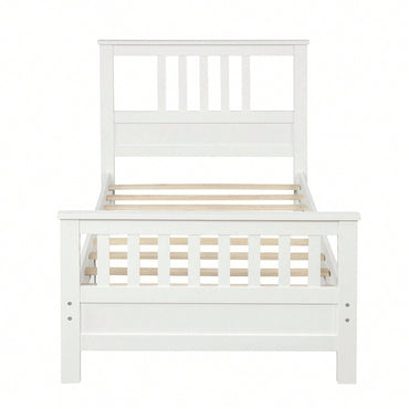 Twin Size Platform Bed Frame With Headboard And Footboard, Wood Slat Support, No Box Spring Needed, Easy Assembly