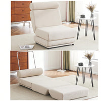 Foldable Single Sofa Bed With Pillow, Portable Foldable Sofa Bed, Leisure Sofa Chair, Easy To Store, Made Of Breathable And Wearable Linen