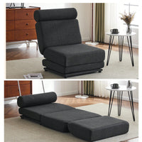 Foldable Single Sofa Bed With Pillow, Portable Foldable Sofa Bed, Leisure Sofa Chair, Easy To Store, Made Of Breathable And Wearable Linen