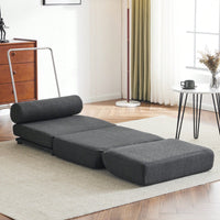 Foldable Single Sofa Bed With Pillow, Portable Foldable Sofa Bed, Leisure Sofa Chair, Easy To Store, Made Of Breathable And Wearable Linen