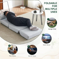 Foldable Single Sofa Bed With Pillow, Portable Foldable Sofa Bed, Leisure Sofa Chair, Easy To Store, Made Of Breathable And Wearable Linen