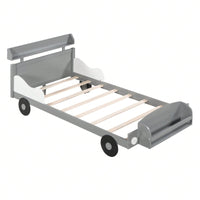 Car-Shaped Platform Bed,Twin Bed With Storage Shelf For Bedroom