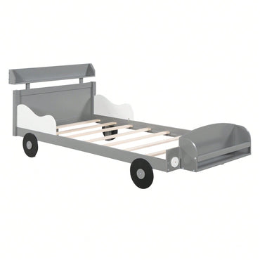 Car-Shaped Platform Bed,Twin Bed With Storage Shelf For Bedroom