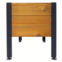 Elevated Wooden Garden Planter Box With Legs for Herbs Vegetables and Flowers Easy Assembly 37 x 12.75 x 14.75 Inches