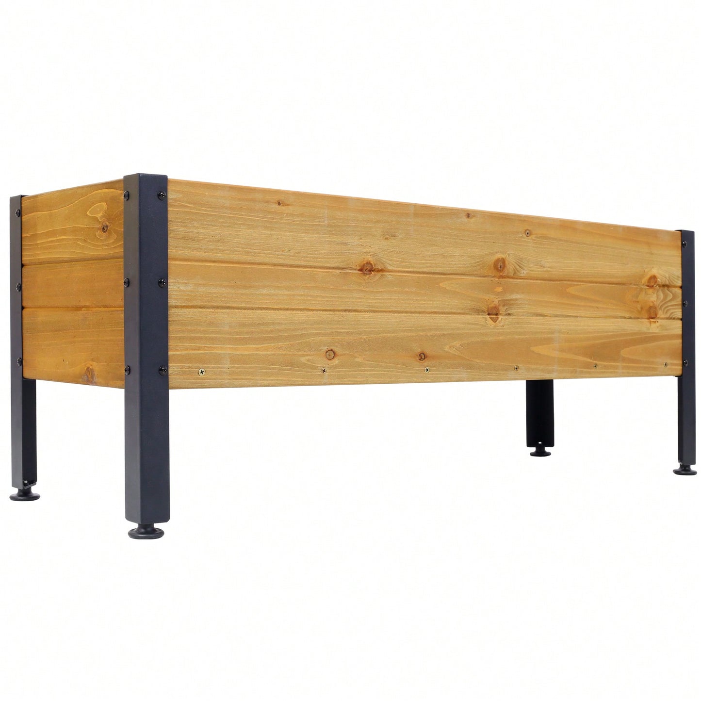 Elevated Wooden Garden Planter Box With Legs for Herbs Vegetables and Flowers Easy Assembly 37 x 12.75 x 14.75 Inches