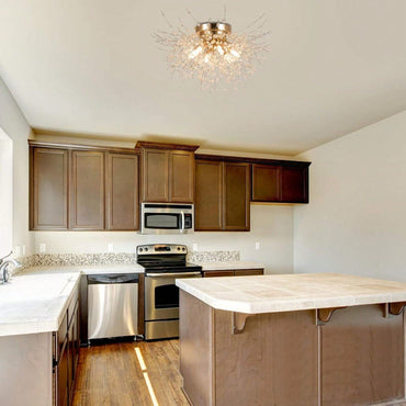 Modern Sputnik Flush Mount Ceiling Light, LED Ceiling Light Fixtures For Bedroom Kitchen Island Entryway Hallway Foyer