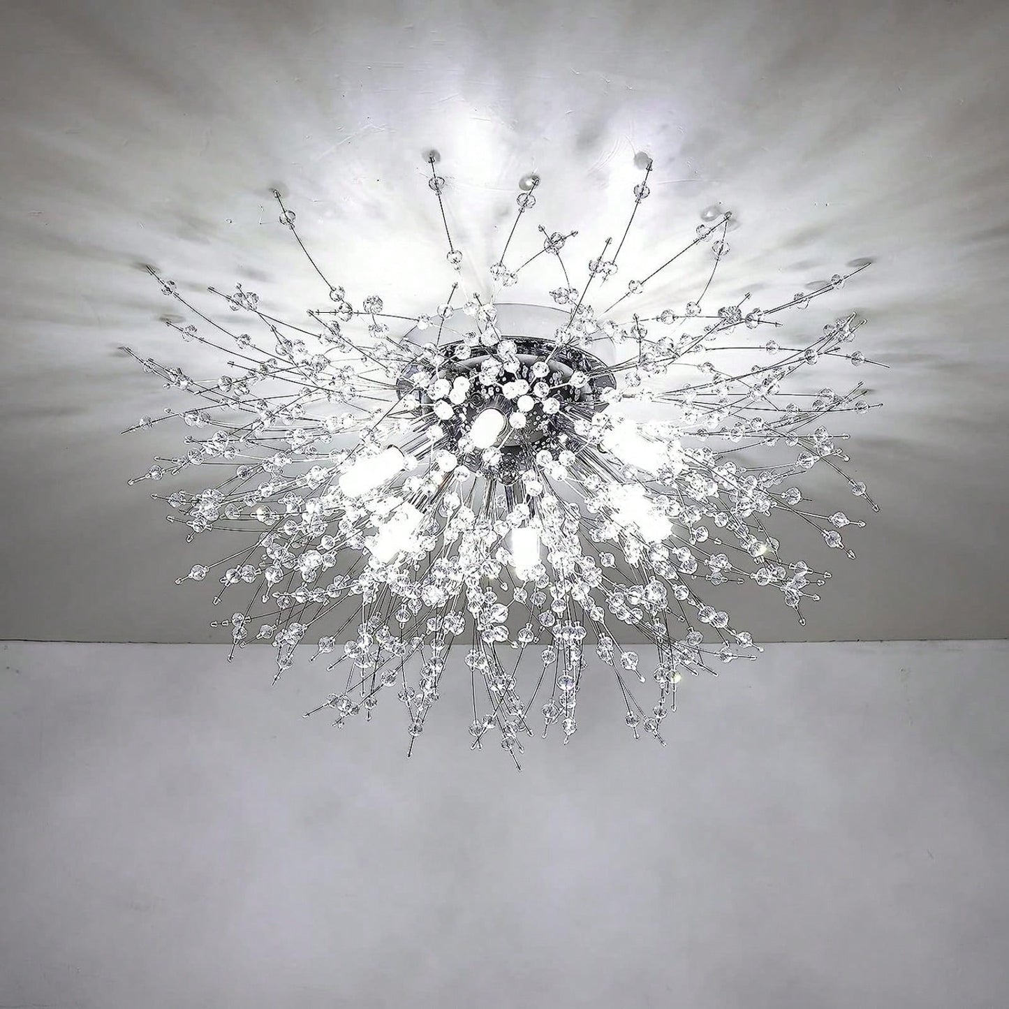 Modern Sputnik Flush Mount Ceiling Light, LED Ceiling Light Fixtures For Bedroom Kitchen Island Entryway Hallway Foyer