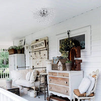 Modern Sputnik Flush Mount Ceiling Light, LED Ceiling Light Fixtures For Bedroom Kitchen Island Entryway Hallway Foyer