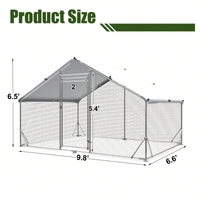 Heavy Duty Outdoor Chicken Coop with Waterproof Cover and Reinforced Steel Wire for Chickens Ducks Rabbits