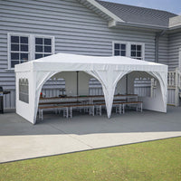 10x20 Heavy Duty Pop Up Canopy Tent with 6 Waterproof Sidewalls for Outdoor Events and Parties