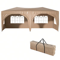 10x20 Heavy Duty Pop Up Canopy Tent with 6 Waterproof Sidewalls for Outdoor Events and Parties