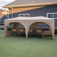 10x20 Heavy Duty Pop Up Canopy Tent with 6 Waterproof Sidewalls for Outdoor Events and Parties