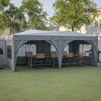 10x20 Heavy Duty Pop Up Canopy Tent with 6 Waterproof Sidewalls for Outdoor Events and Parties