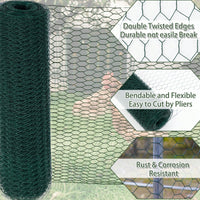 Large Size Galvanized Hexagonal Floral Green Chicken Wire