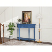 Elegant Carved Side Table with Drawer and Shelf for Living Room and Bedroom Anti-Tipping Storage Solution