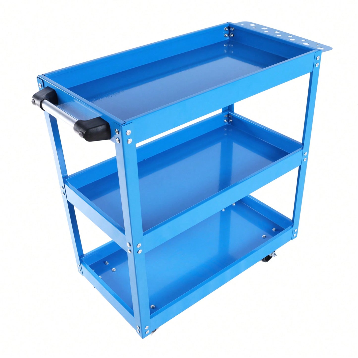 Heavy Duty 3 Tier Rolling Tool Cart with Lockable Wheels 450 lbs Capacity for Garage Warehouse Workshop