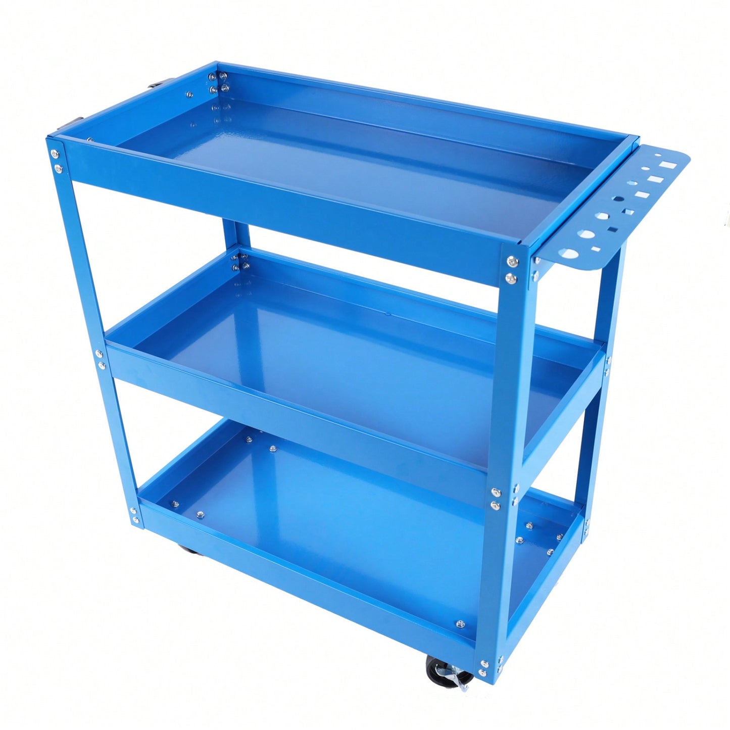 Heavy Duty 3 Tier Rolling Tool Cart with Lockable Wheels 450 lbs Capacity for Garage Warehouse Workshop