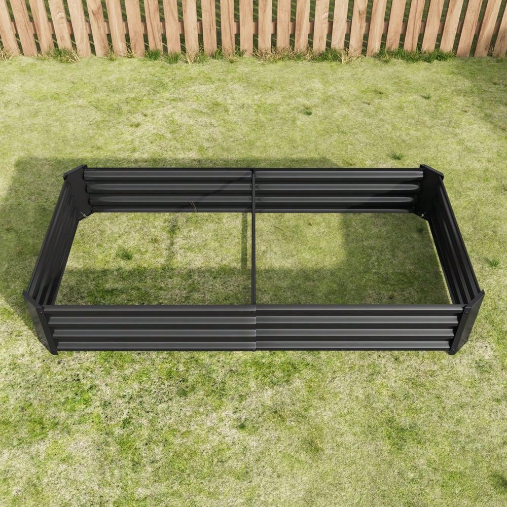 6*3*1ft , Metal Raised  Rectangle Planter Beds For Plants, Vegetables, And Flowers