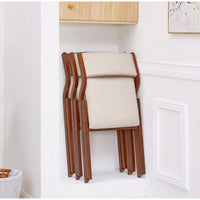 Set Of 2 Upholstered Folding Dining Chairs, Space Saving, Easy To Carry, Dining Room, No Assembly Required
