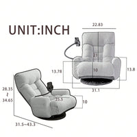 Ergonomic Gaming and Lounge Chair with Adjustable Headrest Lumbar Support 360° Rotation and Reclining Backrest for Ultimate Comfort