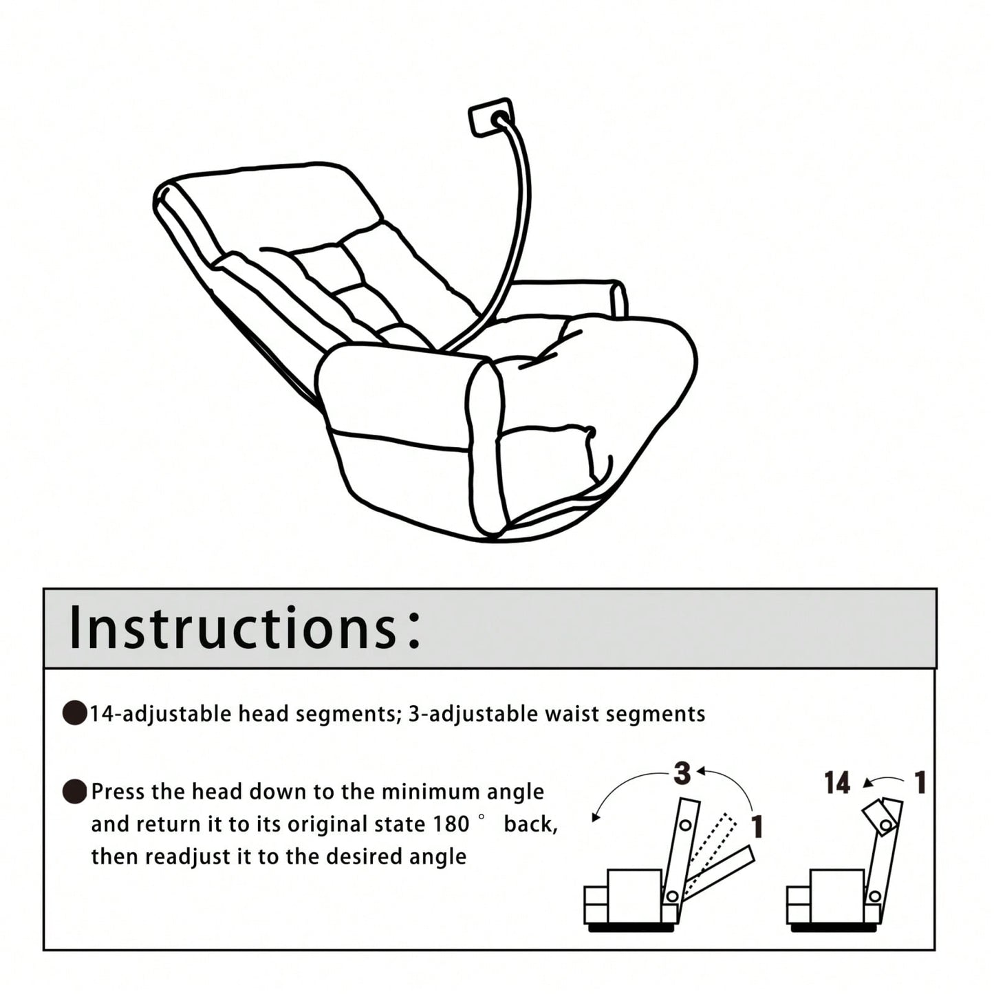 Ergonomic Gaming and Lounge Chair with Adjustable Headrest Lumbar Support 360° Rotation and Reclining Backrest for Ultimate Comfort